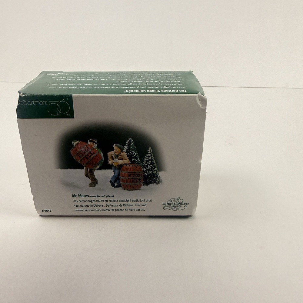 Department 56 ALE MATES Christmas Dickens Village Beer Keg 58417 Retired - Picture 9 of 11